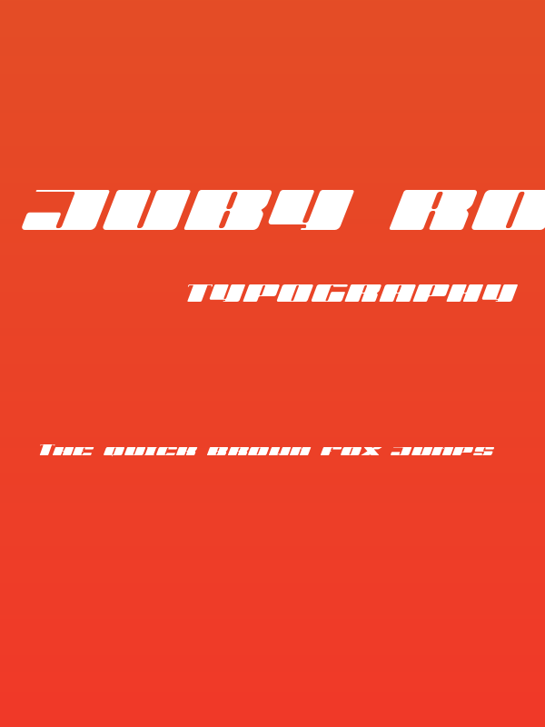 JUBY Rounded Black Italic Poster