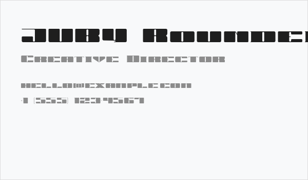 JUBY Rounded Black Business Card