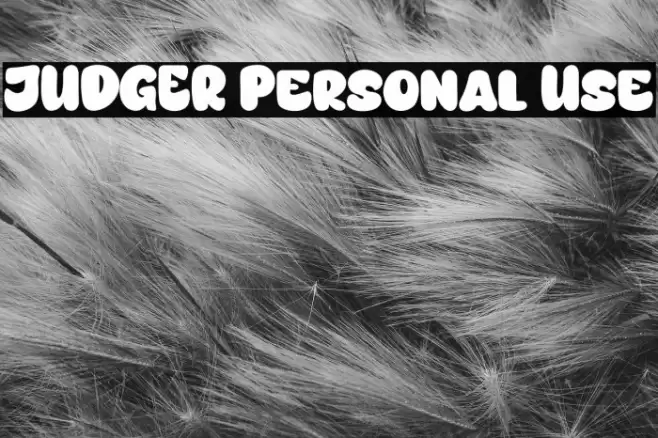 JUDGER Personal Use Font examples