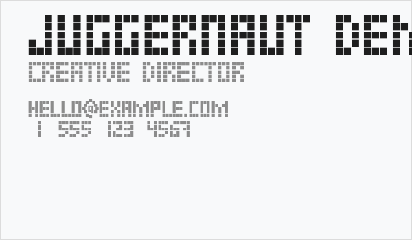 JUGGERNAUT demo Business Card