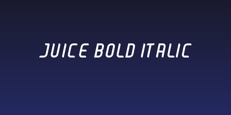 JUICE Bold Italic Social Header