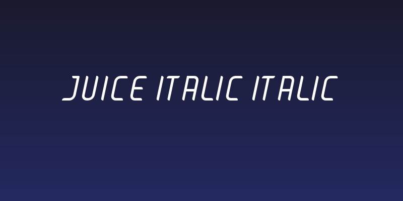 JUICE Italic Italic Social Header