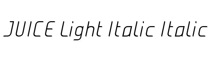 JUICE Light Italic Italic Font