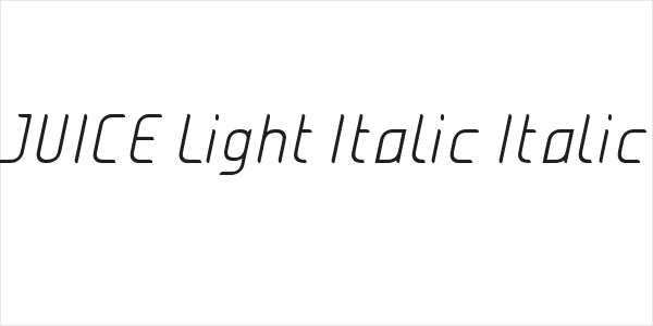 JUICE Light Italic Italic Logo