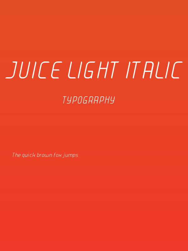 JUICE Light Italic Italic Poster
