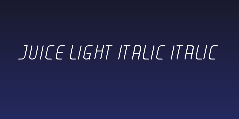 JUICE Light Italic Italic Social Header