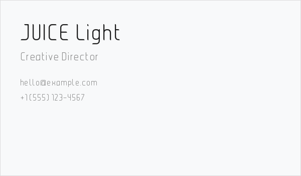 JUICE Light Business Card