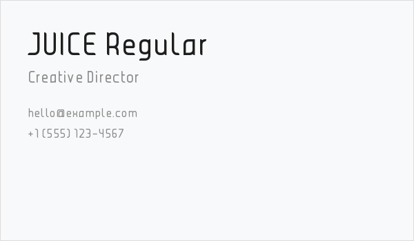 JUICE Regular Business Card
