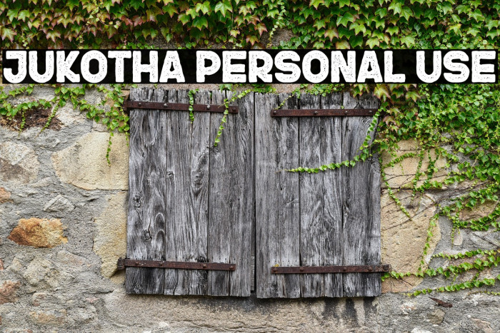 JUKOTHA Personal Use Example 1
