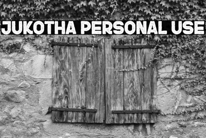 JUKOTHA Personal Use Font examples