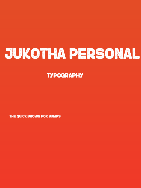 JUKOTHA Personal Use Poster