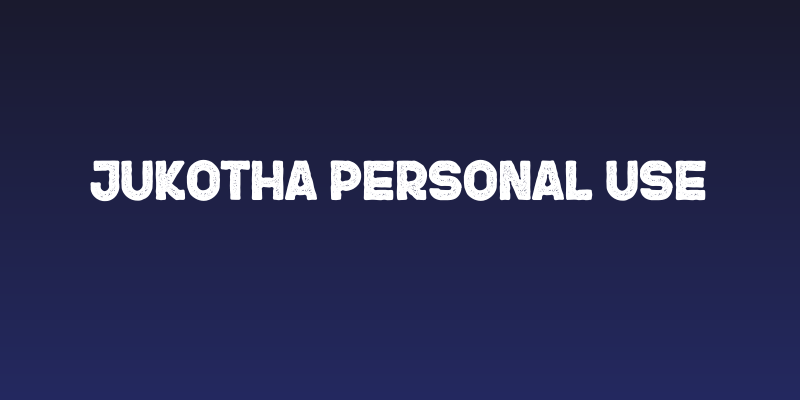 JUKOTHA Personal Use Social Header
