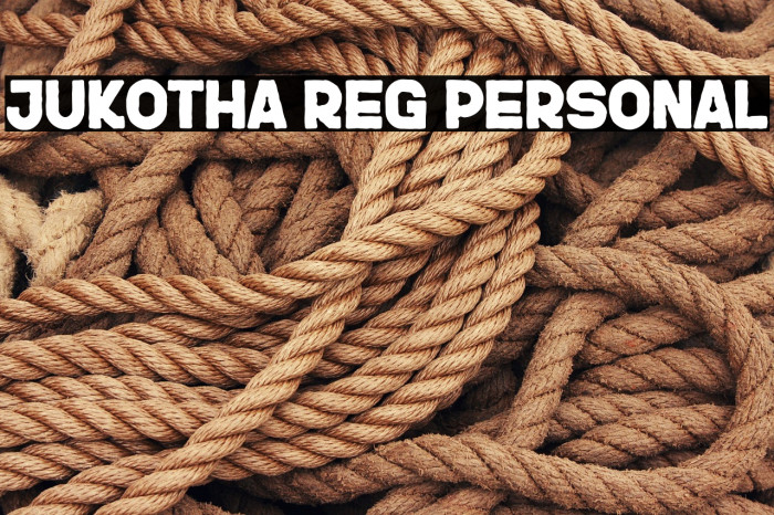 JUKOTHA Reg Personal Example 1