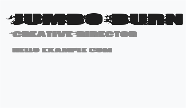 JUMBO BURN Business Card