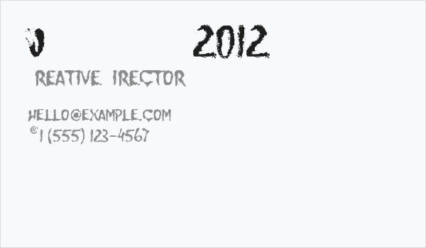 JUMP BURN IP 2012 Business Card