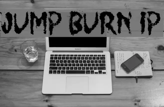 JUMP BURN IP Font examples