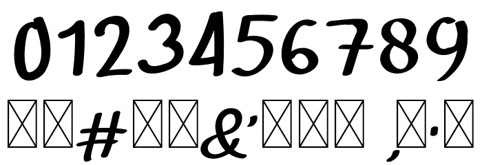 JUMPS BRUSH Font OTHER CHARS