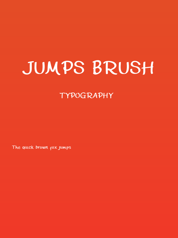 JUMPS BRUSH Poster
