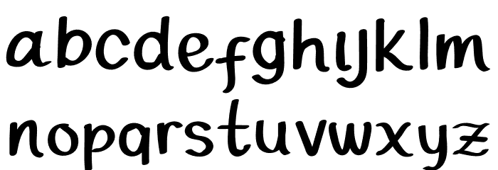 JUMPS BRUSH Font LOWERCASE