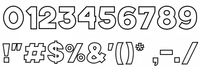 JUNAR OUTLINE JUNAR OUTLINE Font OTHER CHARS