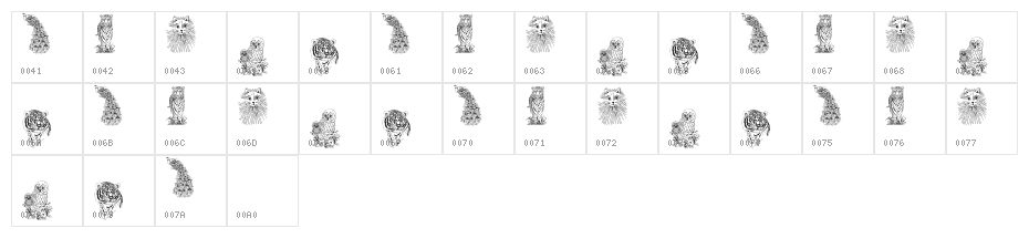 JUNGLE BUNCH Character Map