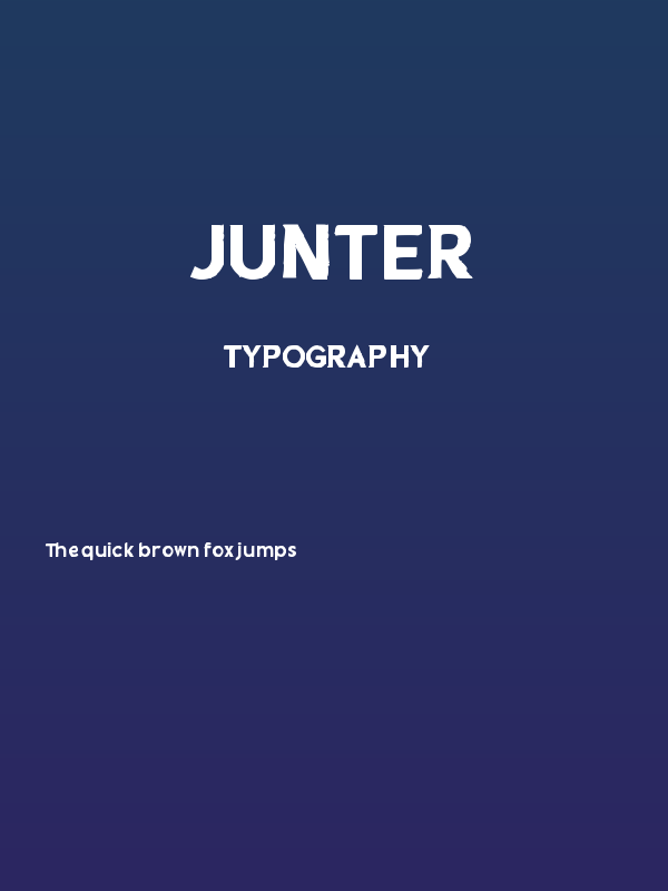 JUNTER Poster