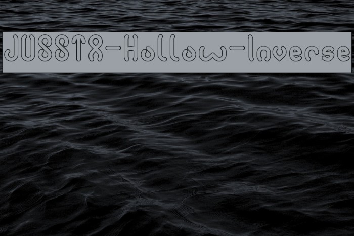 JUSSTA-Hollow-Inverse Font examples