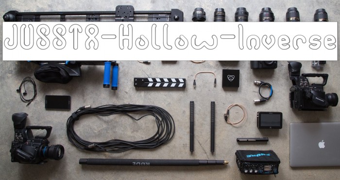 JUSSTA-Hollow-Inverse Font examples