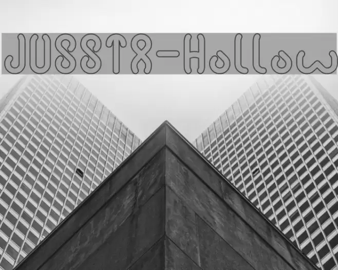 JUSSTA-Hollow Font examples
