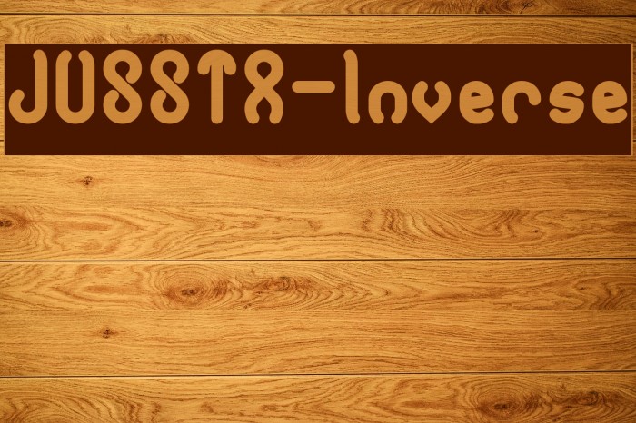 JUSSTA-Inverse Font examples