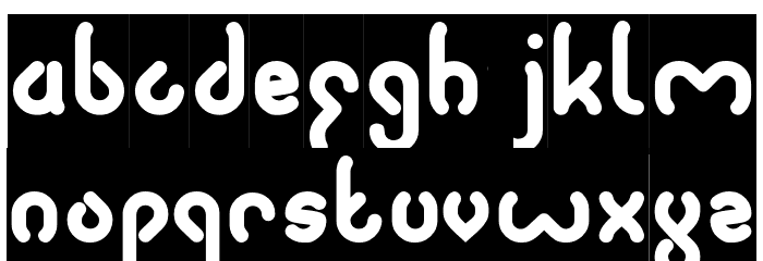 JUSSTA-Inverse Font LOWERCASE