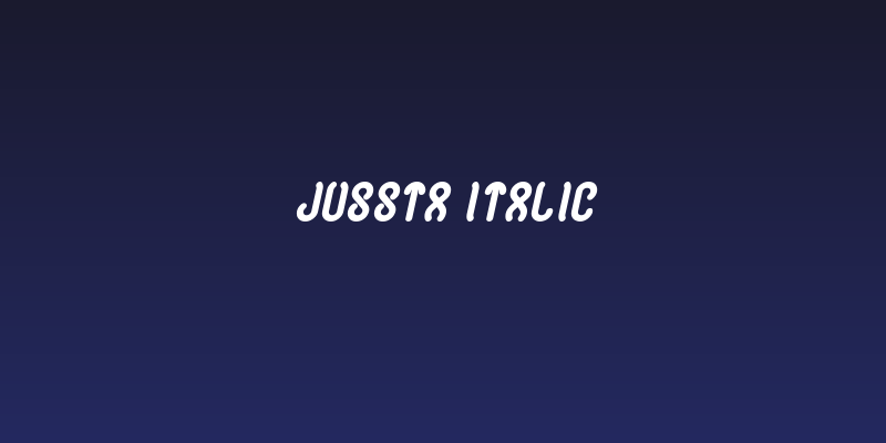 JUSSTA Italic Social Header