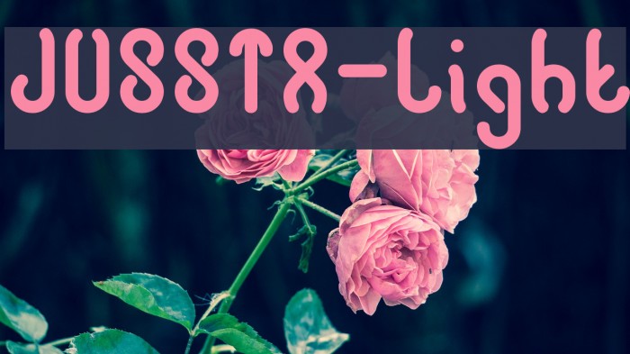JUSSTA-Light Font examples