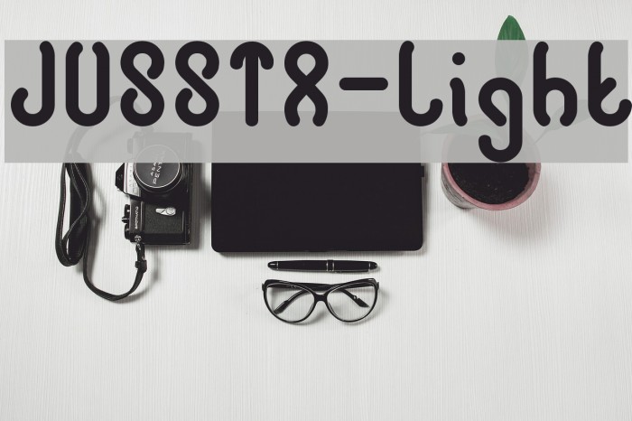 JUSSTA-Light Font examples