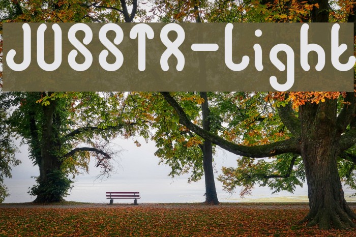 JUSSTA-Light Font examples