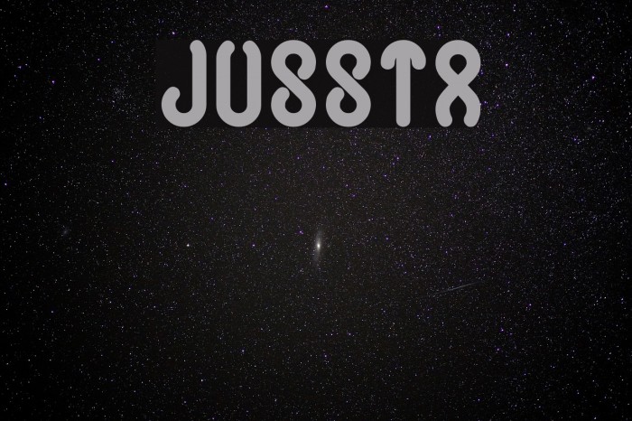 JUSSTA Font examples