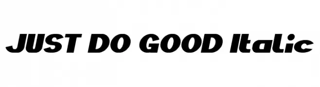 JUST DO GOOD Italic  font caratteri gratis