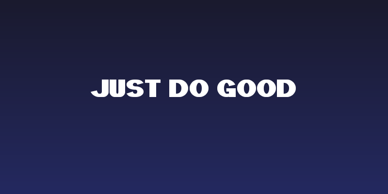JUST DO GOOD Social Header