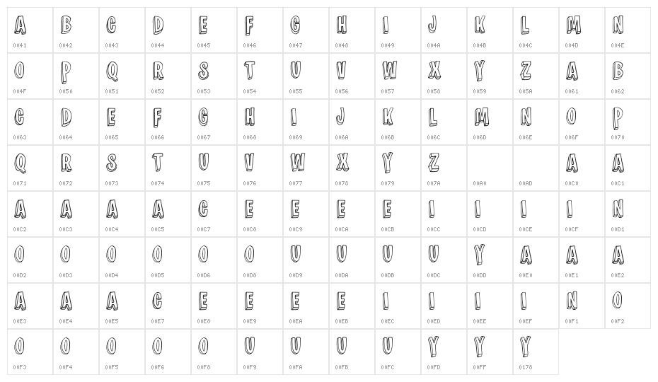 JUSTICE FEST Semibold Character Map