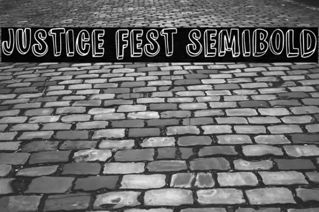 JUSTICE FEST Semibold Font examples