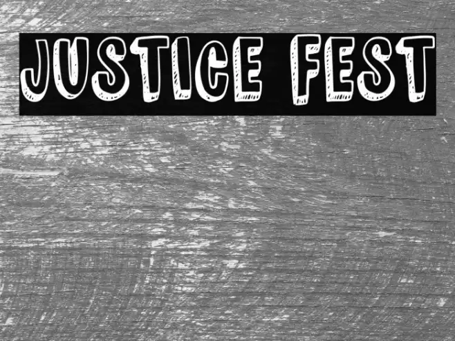 JUSTICE FEST Font examples
