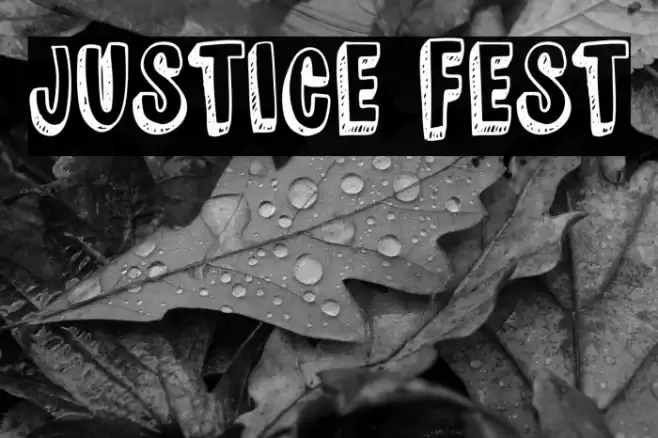 JUSTICE FEST Font examples