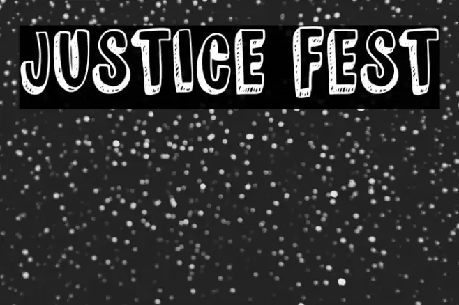 JUSTICE FEST Font examples