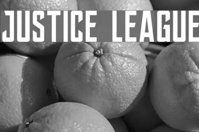 JUSTICE LEAGUE फ़ॉन्ट examples