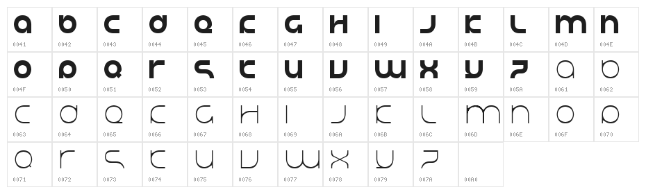 JUSTIFYlazy by Norwegian Ink Character Map