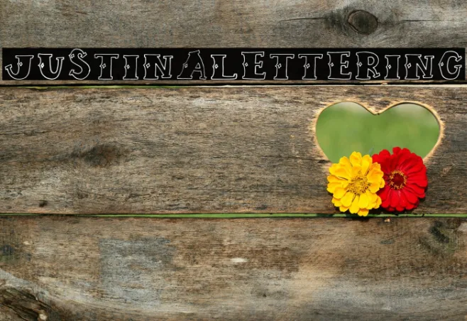 JUSTINALETTERING Example 1