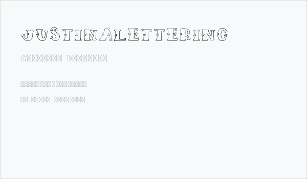 JUSTINALETTERING Business Card