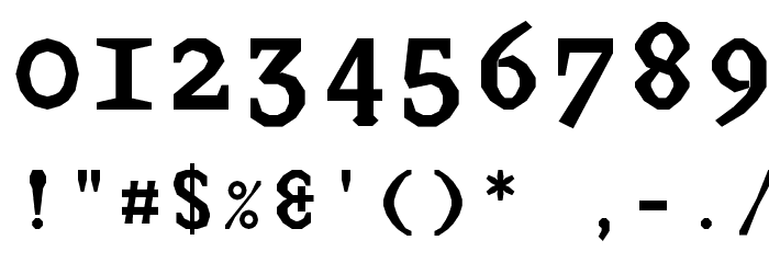 JUstice Mono Bold Font OTHER CHARS