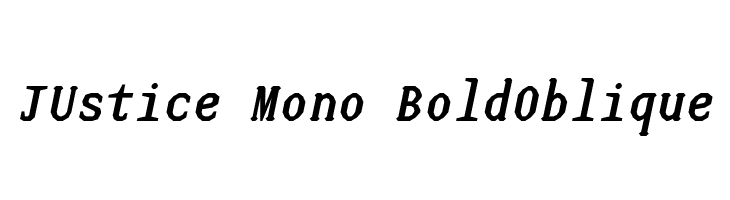 JUstice Mono BoldOblique Font