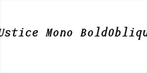 JUstice Mono BoldOblique Logo